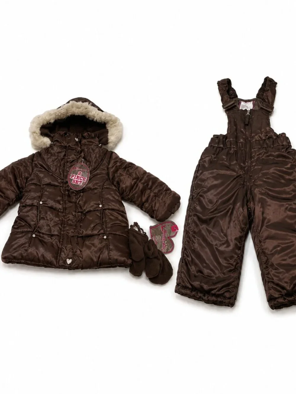 Hawke & Co. 2 Piece Puffer Coat Brown 24M Unisex